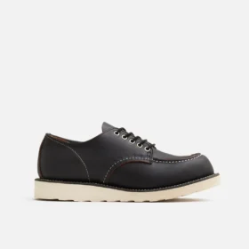 Shop Moc Oxford Men's Oxford in Black Prairie Leather