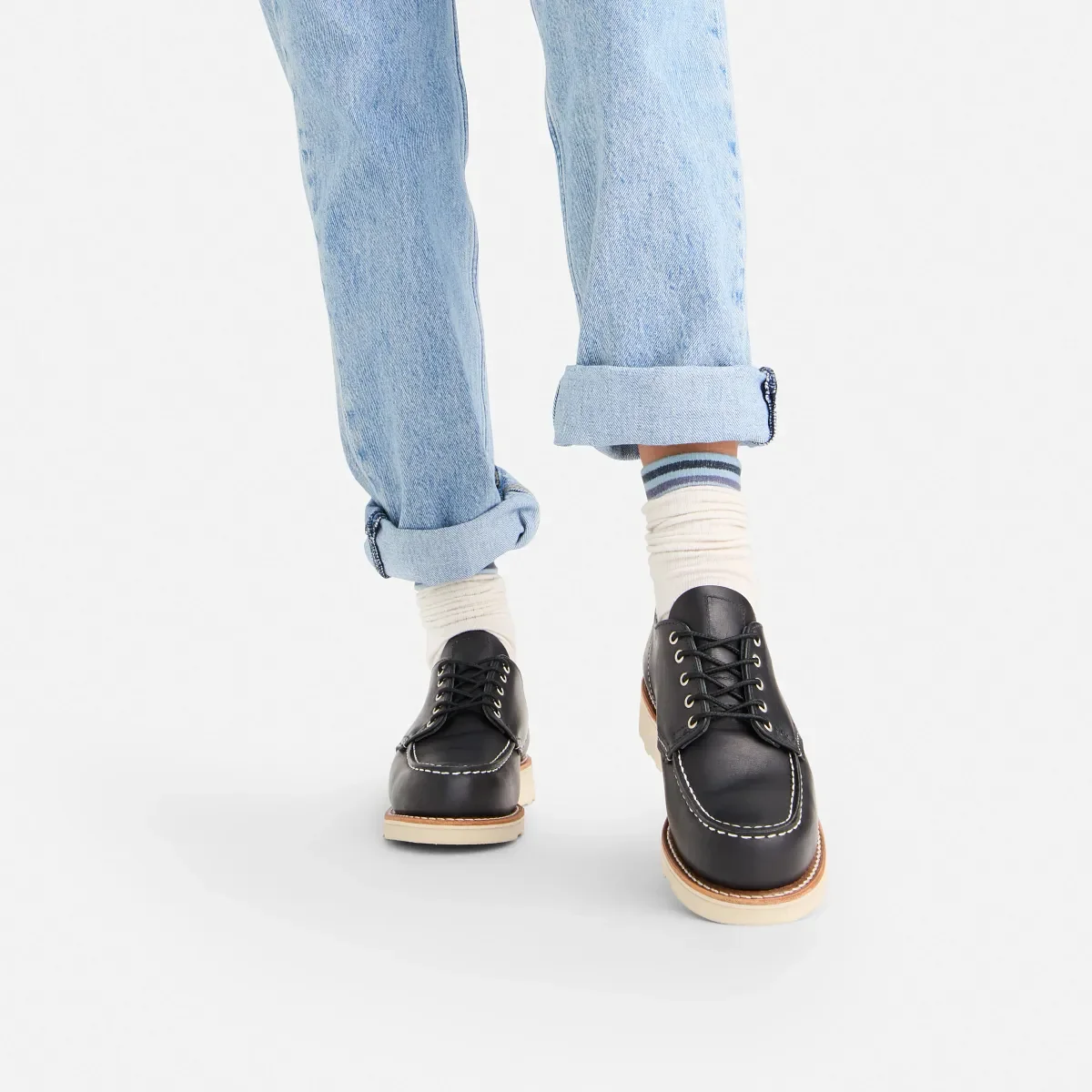 Shop Moc Oxford Women's Shop Moc Oxford in Black Boundary Leather