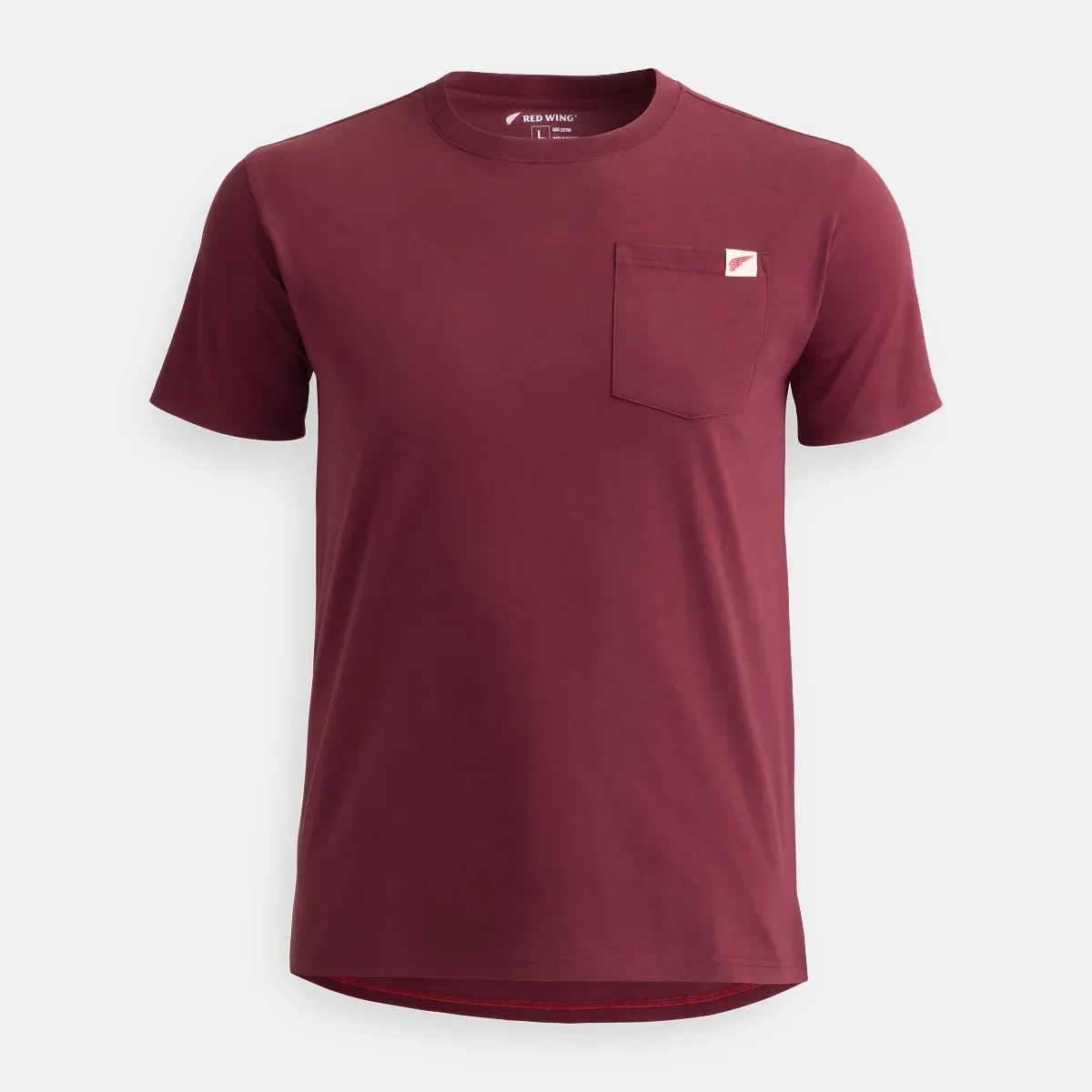Short Sleeve Pocket T-Shirt Men's Short Sleeve T-Shirt in Burgundy