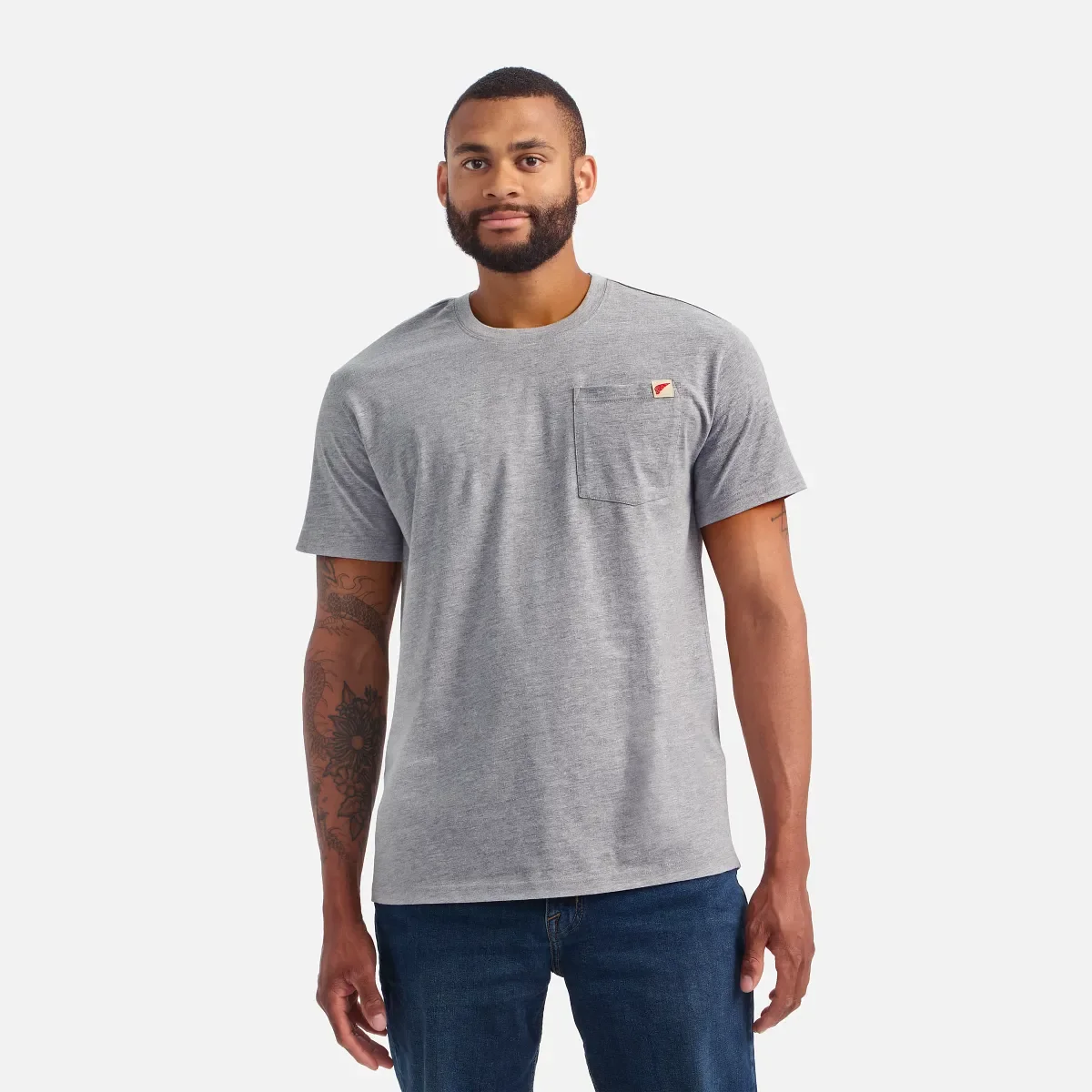Short Sleeve Pocket T-Shirt Men's Short Sleeve T-Shirt in Heather Gray