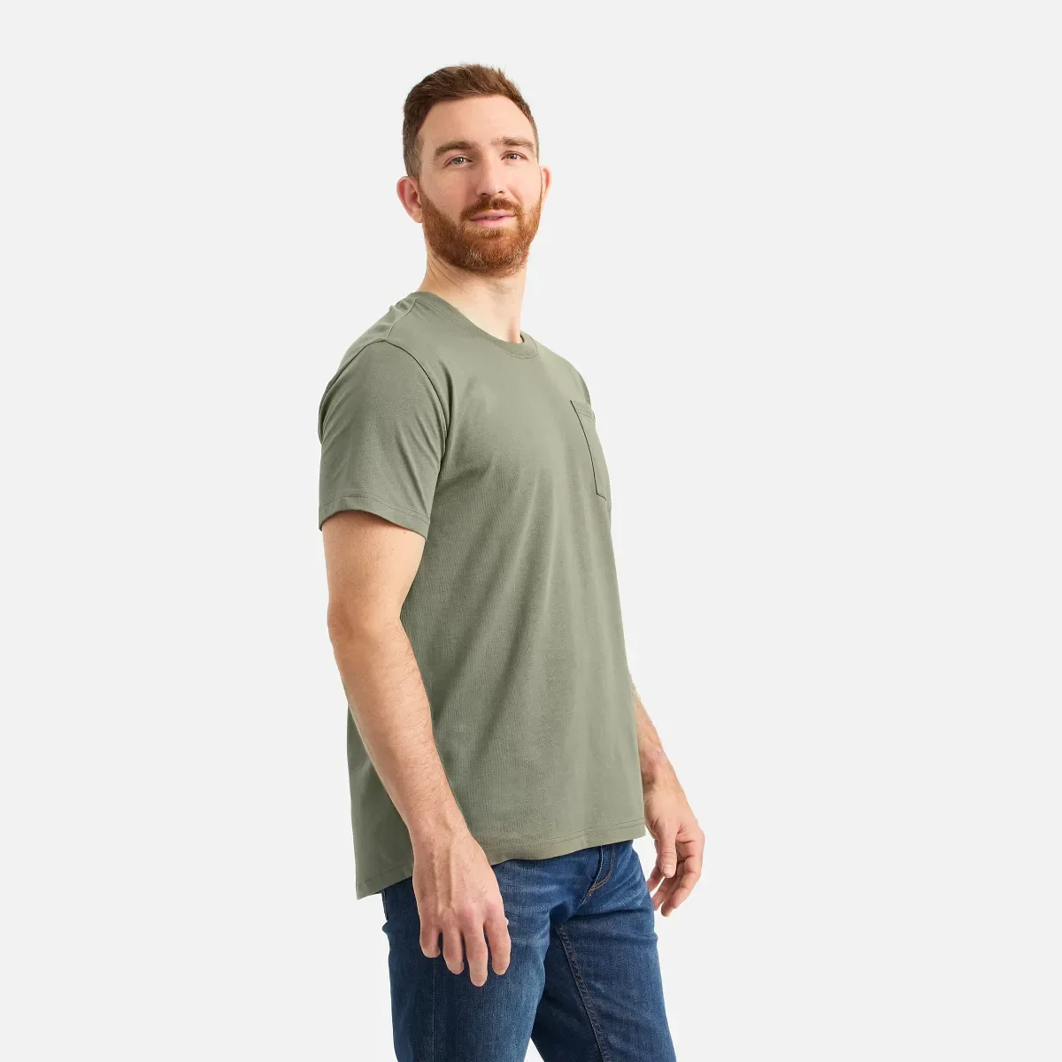 Short Sleeve Pocket T-Shirt Men's Short Sleeve T-Shirt in Olive Green