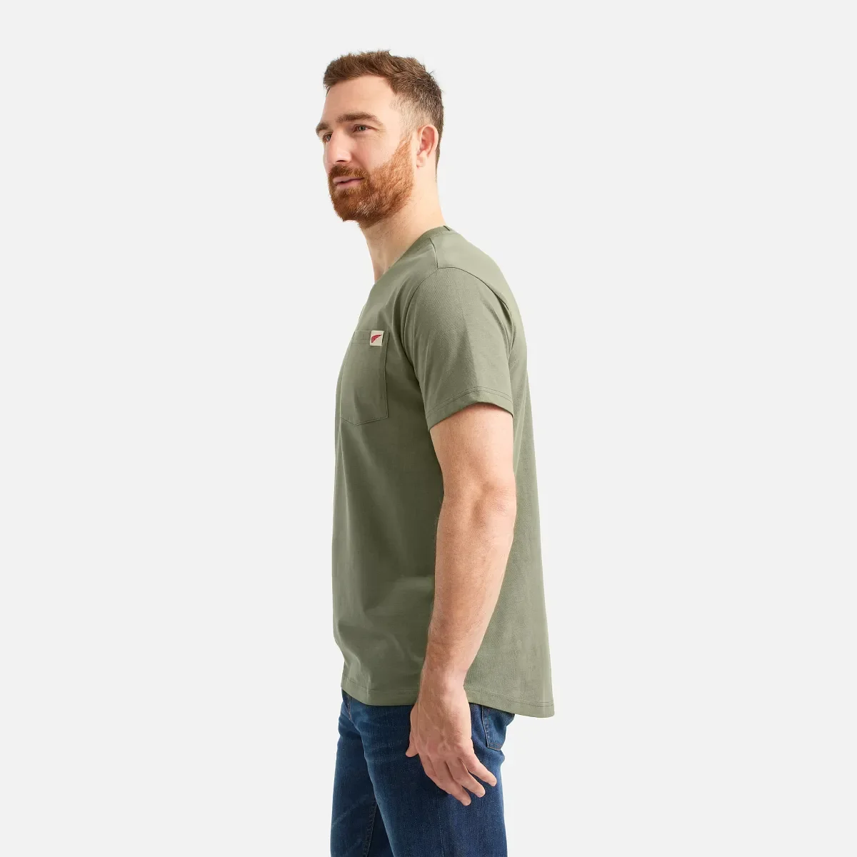 Short Sleeve Pocket T-Shirt Men's Short Sleeve T-Shirt in Olive Green