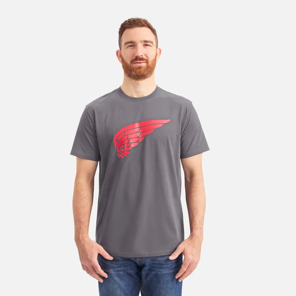 Short Sleeve Wing T-Shirt Men's Short Sleeve T-Shirt in Dark Gray