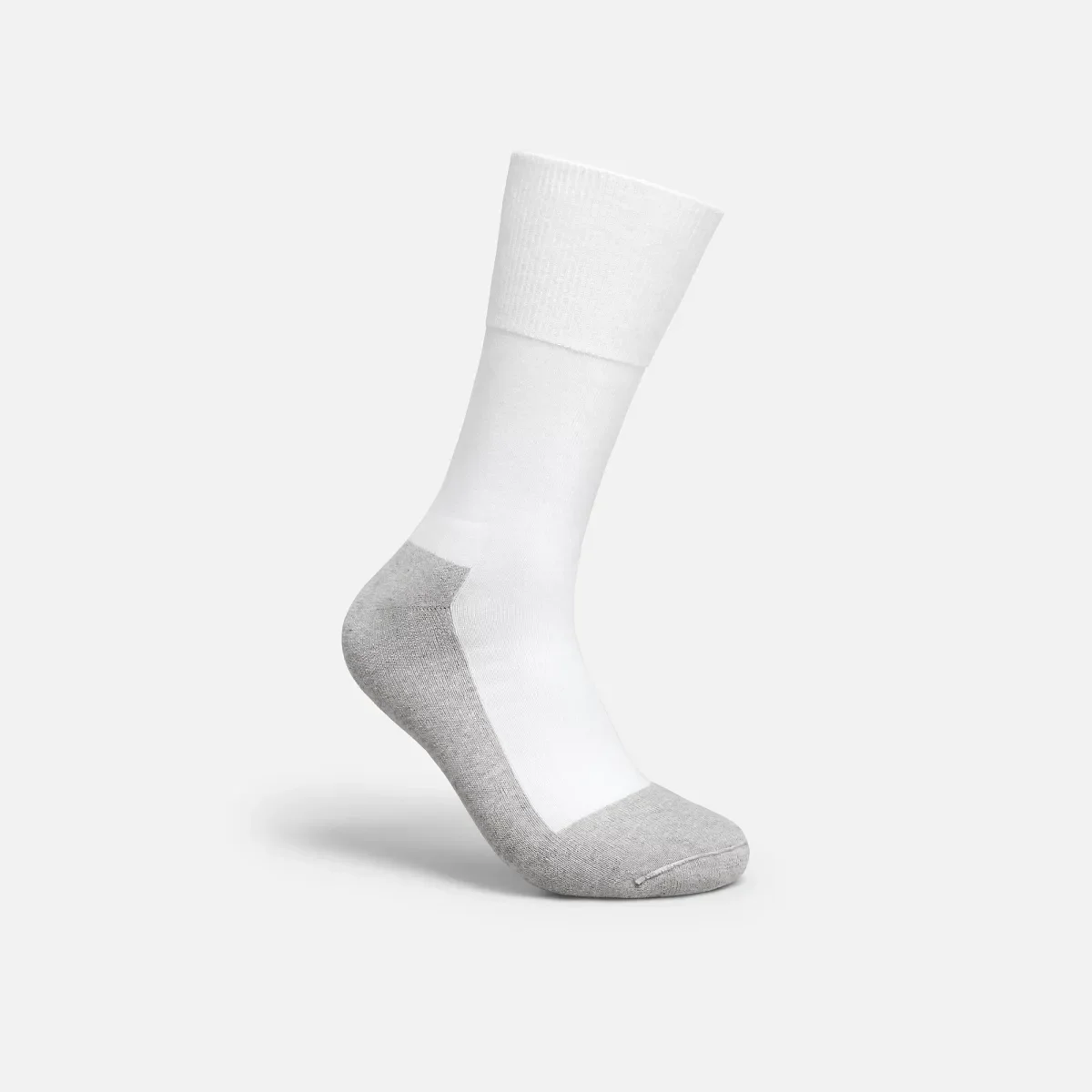 Ultimate Diabetic Light Weight Crew Unisex Coolmax® Blend Diabetic Crew Sock in White