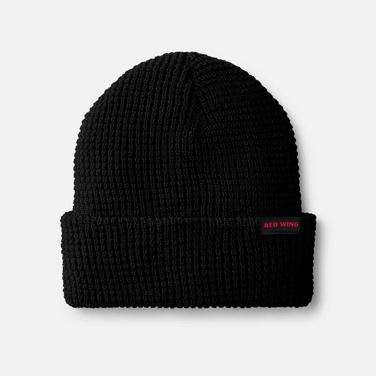 Waffle Knit Beanie Unisex Waffle Knit Hat in Black